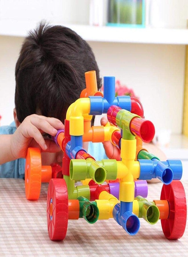 CloudTech Colorful Creative Pipe Puzzle Building Blocks for Kids/Pipe Puzzle Building (Multi Colored), 50 Pcs - Image 5